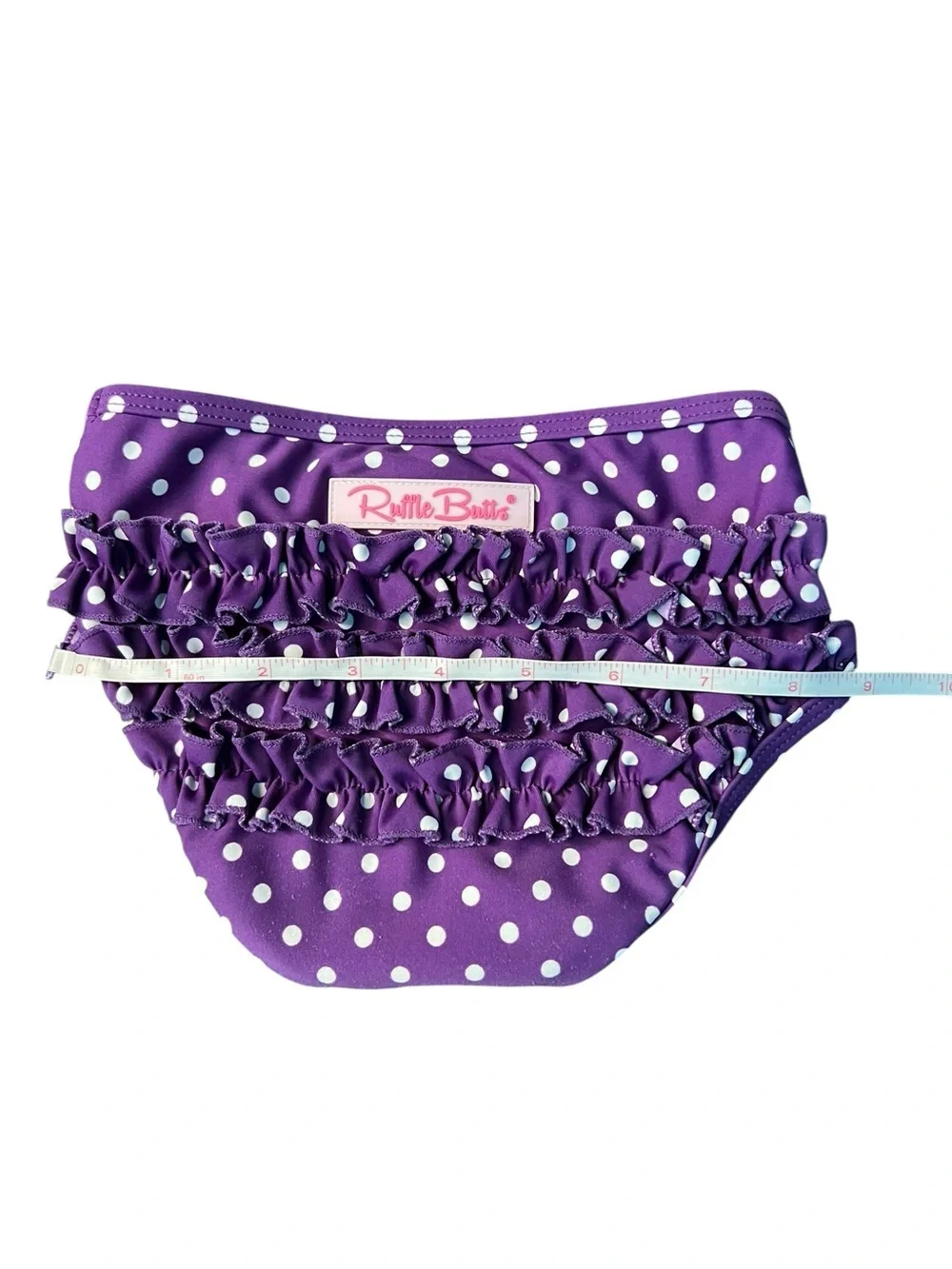 Ruffle Butts Purple & White Polka Dot Girls' 2 Piece Swim Set Size 3T